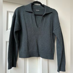 Naadam Cashmere Knit Dark Green Polo